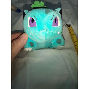 VINTAGE IVYSAUR  Plush Hasbro 1998 Pokemon Nintendo 5.5" Beanie Stuffed Toy NM